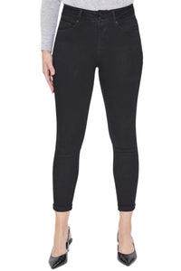 High-Waist Stretch Denim Pants | Double Button & Zipper Closure Jeans with Belt Loops